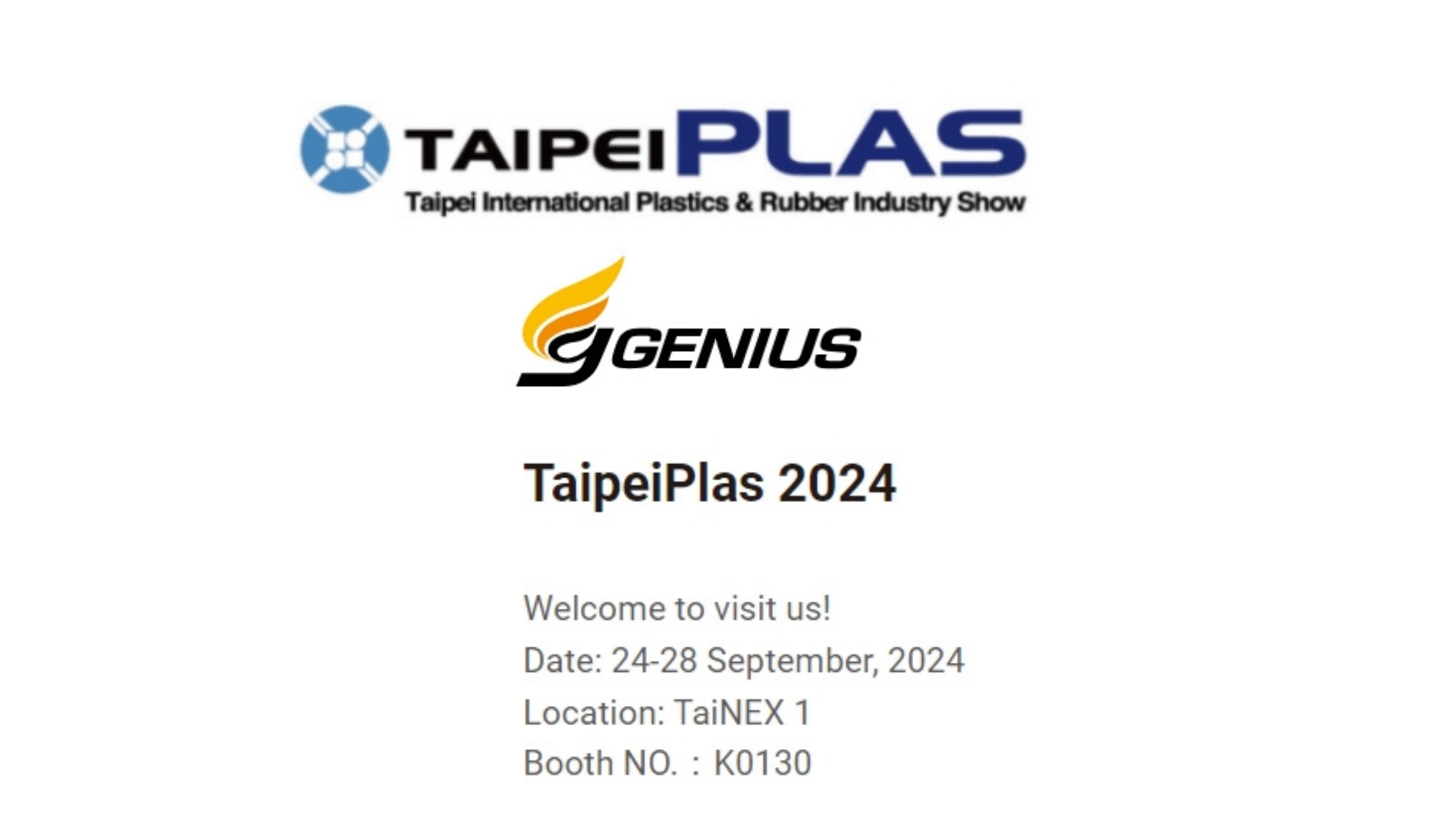 Genius Machinery at TaipeiPlas 2024